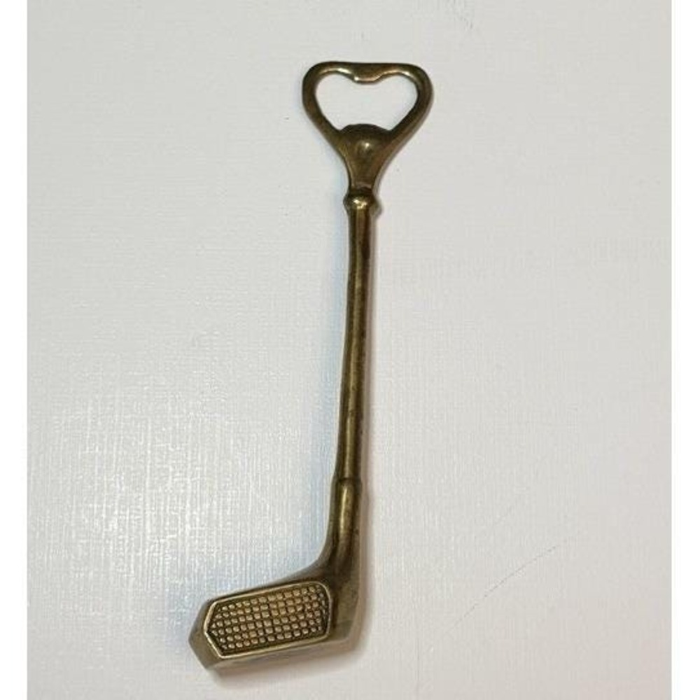 Vintage Brass Golf Club Bottle Opener Golfing Sport Gift Portable‎ Fun Barware